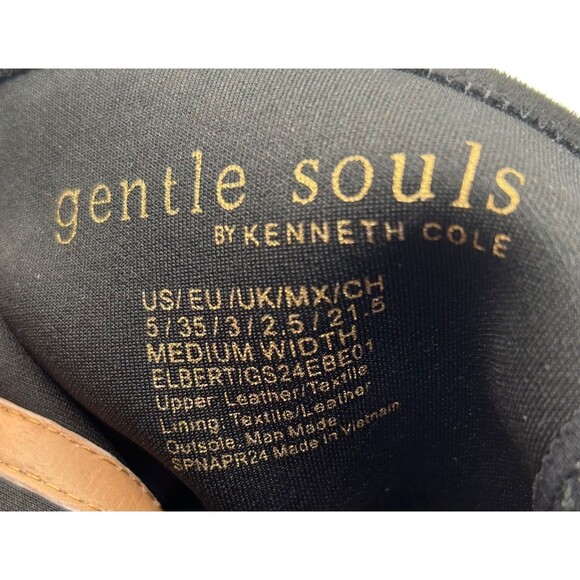 GENTLE SOULS By Kenneth Cole Elbert Women's Suede Block Heel Boots Black SZ 5M - Picture 6 of 7